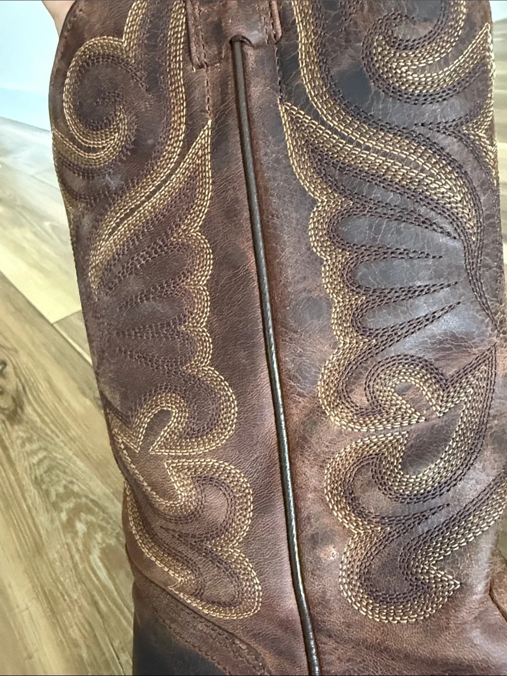 J.B. Dillon Brown Leather Western Cowboy Boots - Picture 6 of 6